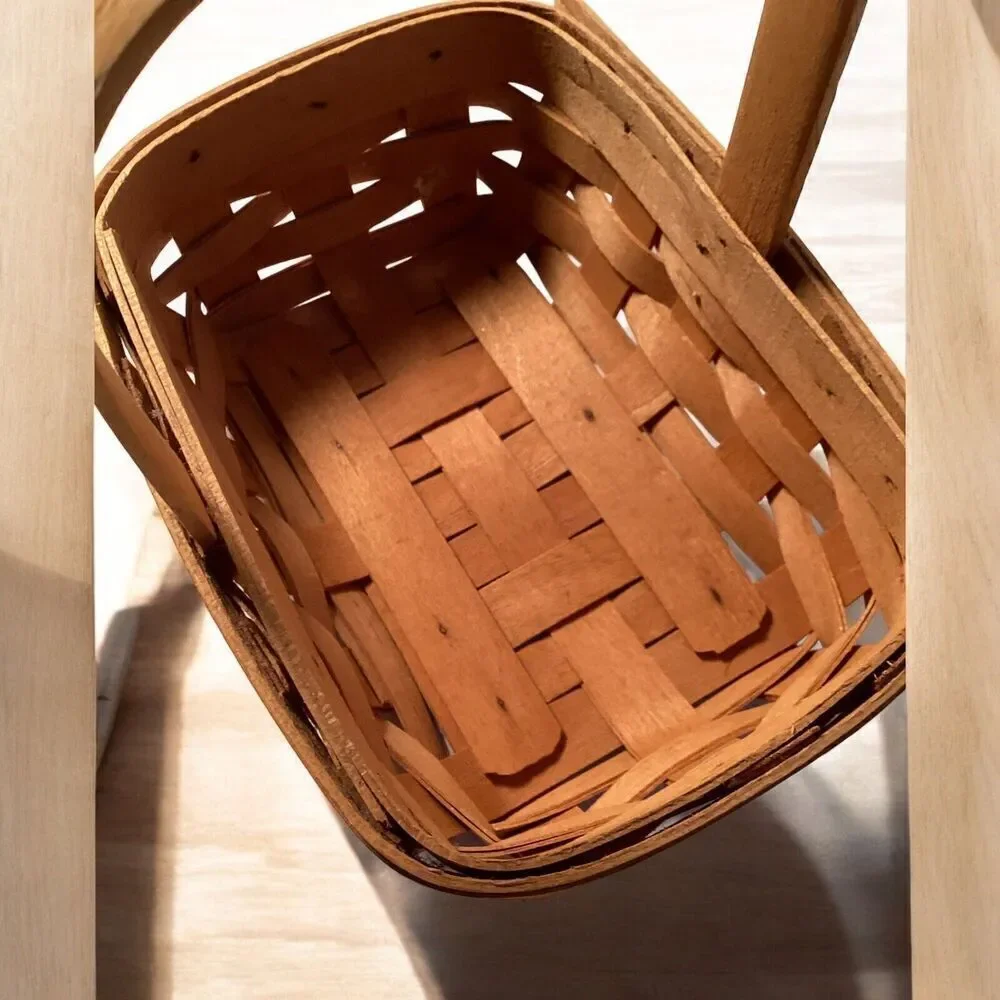 1996 Longaberger Small Handwoven Basket American Cancer Society